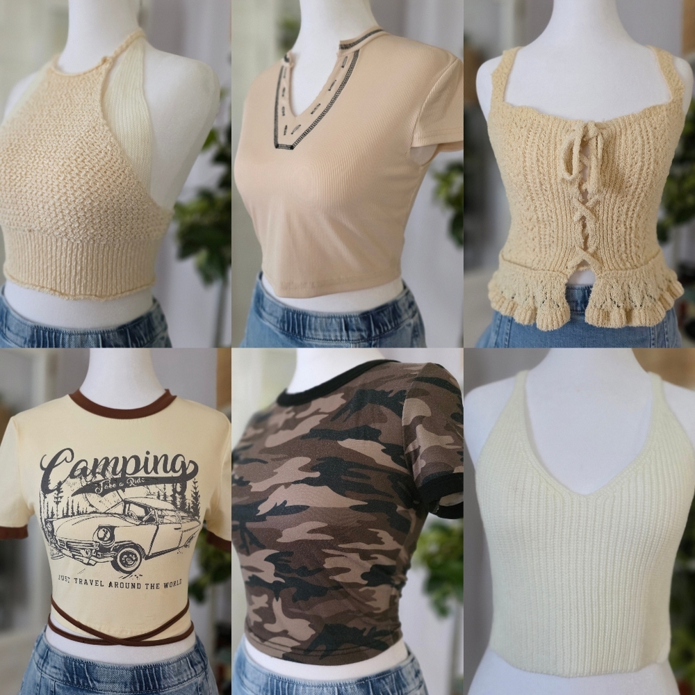 Urban Outfitters & SHEIN crop top bundle
